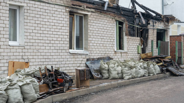 Professional Fire Damage Removal technician working in Rogers, TX